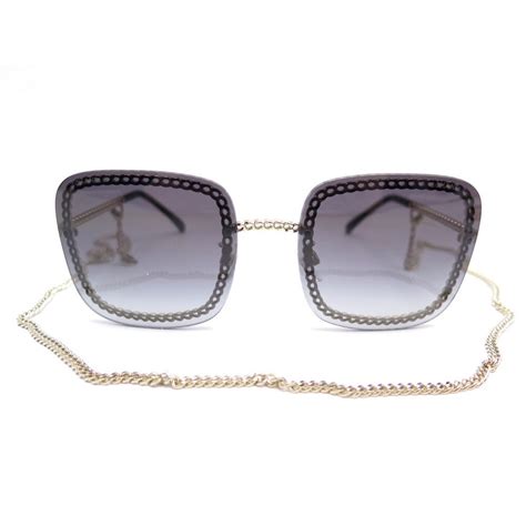 lunette chanel avec chaine|chanel aviator sunglasses women's.